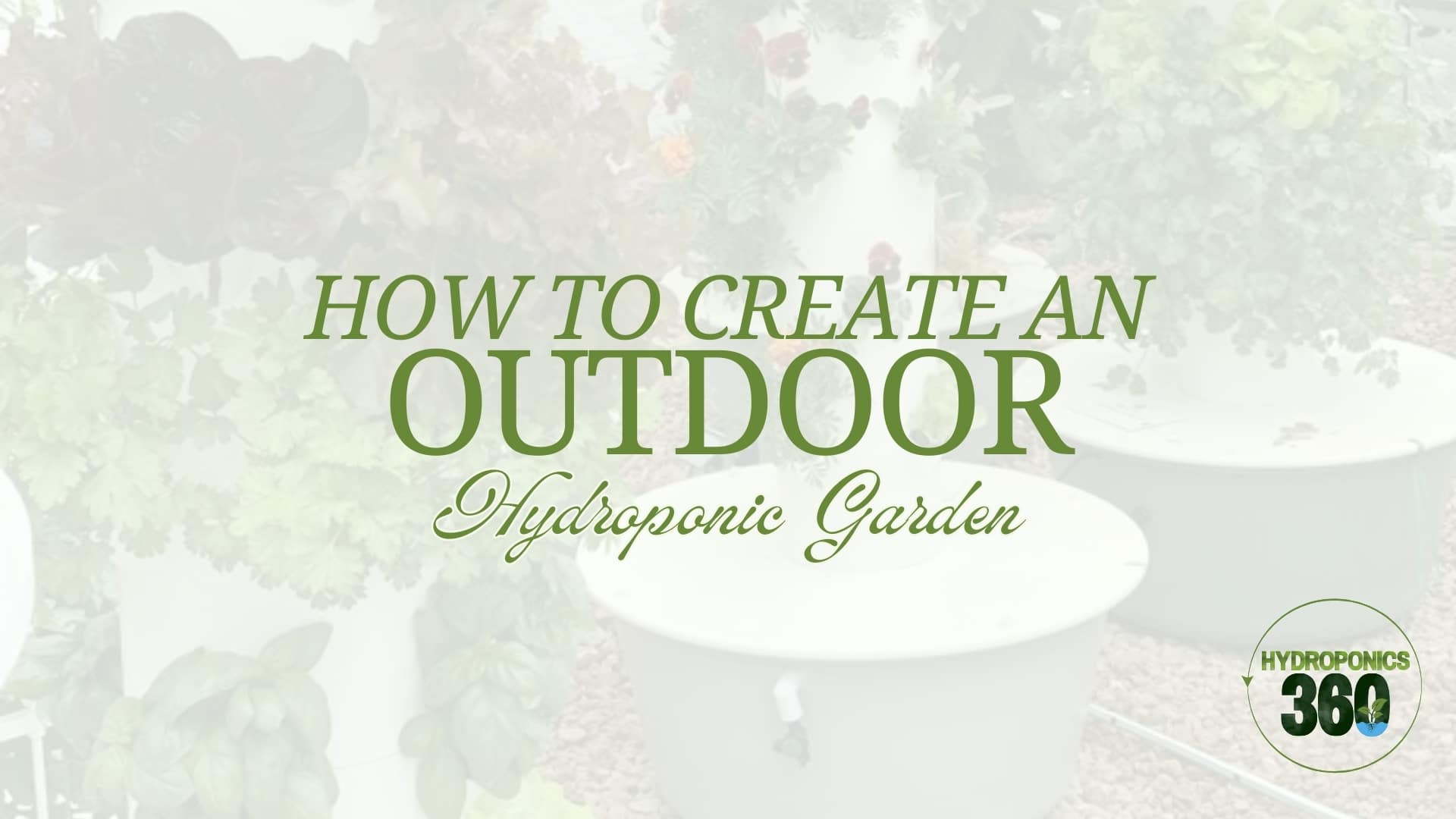How to Create an Outdoor Hydroponic Garden