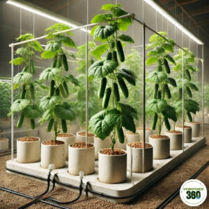 Hydroponic Cucumbers Growth